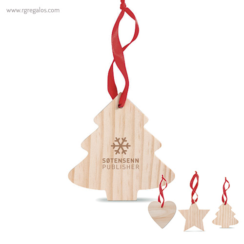 Colgante navidad de madera rg regalos publicitarios