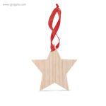 Colgante navidad de madera estrella rg regalos publicitarios