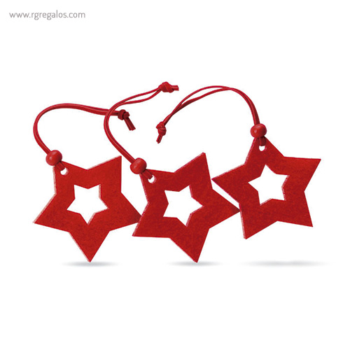 Set 3 adornos navideños estrellas - RG regalos publicitarios