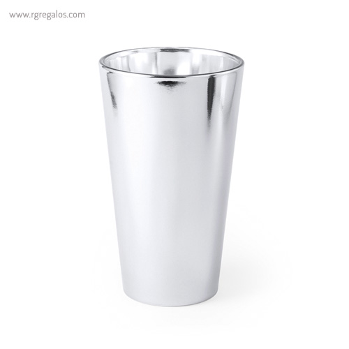 Vaso de cristal personalizado plateado rg regalos publicitarios