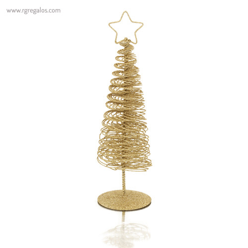 Árbol navidad metálico dorado rg regalos publicitarios
