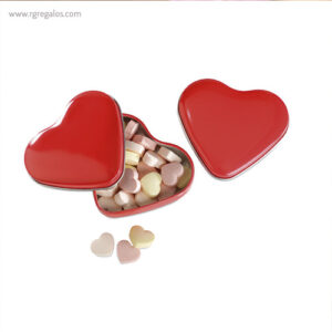 Caja metálica forma corazón - RG regalos publicitarios
