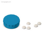 Caja redonda de caramelos click azul rg regalos publicitrios