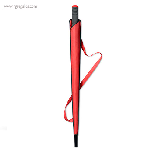Paraguas automático con funda 23 rojo funda rg regalos publicitarios