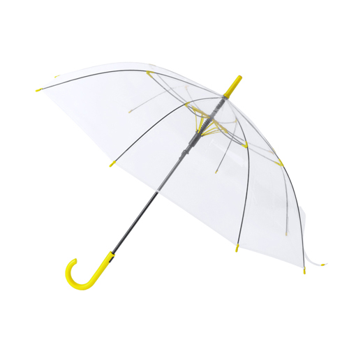 Paraguas automático transparente amarillo rg regalos publicitarios