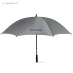 Paraguas publicitario grande 30 gris con logo rg regalos publicitarios