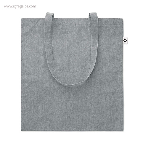 Bolsa de algodón reciclado gris rg regalos publicitarios