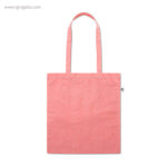 Bolsa de algodón reciclado rosa asas largas rg regalos publicitarios