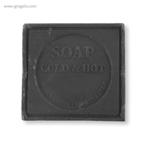 Pastilla de jabón con caja negro rg regalos publicitarios