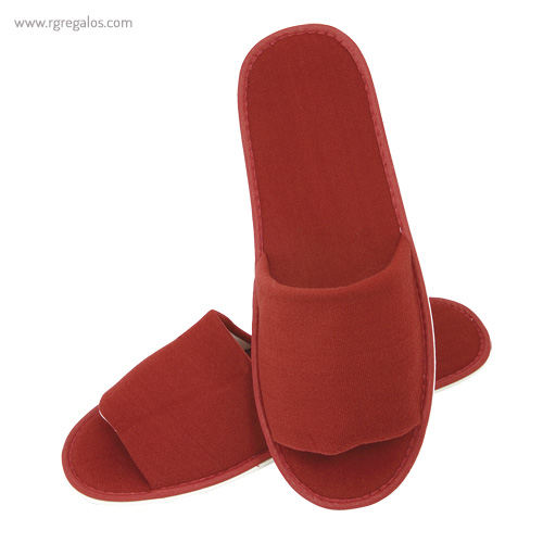 Zapatillas unisex algodón rojas rg regalos publicitarios