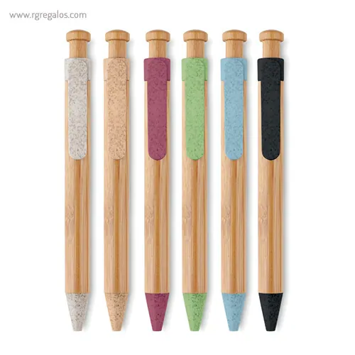 Bolígrafo cuerpo de bamboo rg regalos publicitarios