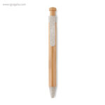Bolígrafo cuerpo de bamboo blanco rg regalos publicitarios