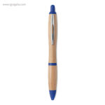 Bolígrafo de bambú azul - RG regalos publicitarios
