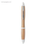 Bolígrafo de bambú blanco - RG regalos publicitarios
