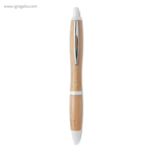 Bolígrafo de bambú blanco - RG regalos publicitarios