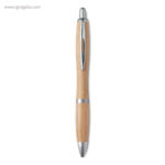 Bolígrafo de bambú gris rg regalos publicitarios
