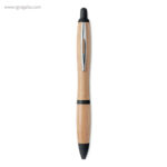 Bolígrafo de bambú negro rg regalos publicitarios