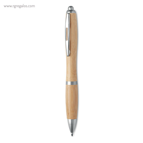 Bolígrafo de bambú y ABS gris - RG regalos publicitarios