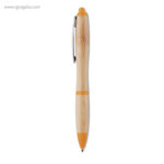 Bolígrafo de bambú y ABS naranja - RG regalos publicitarios
