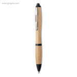 Bolígrafo de bambú y ABS negro - RG regalos publicitarios