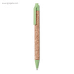Bolígrafo de corcho y paja verde rg regalos publicitarios