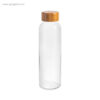 Botella de cristal tapón bambú natural - RG regalos publicitarios