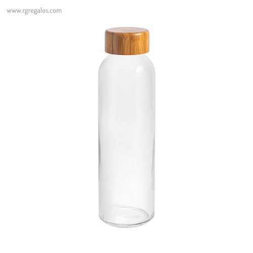 Botella de cristal tapón bambú natural rg regalos publicitarios