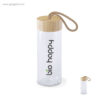 Botella de cristal tapón bambú - RG regalos promocionales