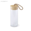 Botella de cristal tapón bambú con asa 420ml - RG regalos promocionales
