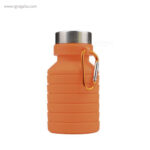 Botella plegable de silicona 500 ml naranja plegada rg regalos publicitarios