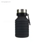 Botella plegable de silicona 500 ml negra rg regalos publicitarios