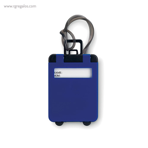 Identificador de maleta plástico azul rg regalos publicitarios