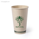 Vaso papel pla 100 compostable natural logo rg regalos publicitarios