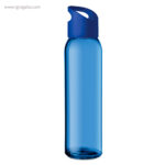 Botella de cristal y tapa de pp azul rg regalos