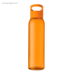 Botella de cristal y tapa de pp naranja 470 ml rg regalos
