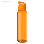 Botella de cristal y tapa de pp naranja rg regalos