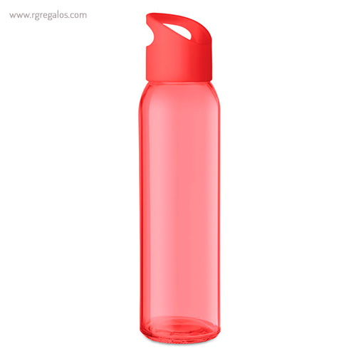 Botella de cristal y tapa de pp roja rg regalos