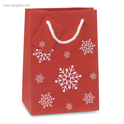 Bolsa estampado navidad copos nieve - RG regalos publicitarios