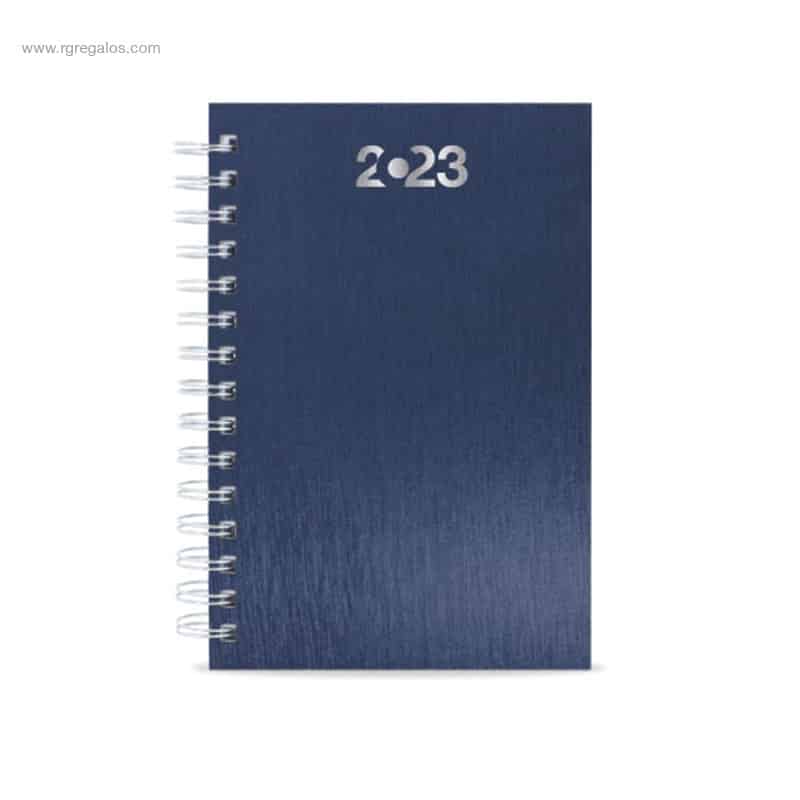Agenda 2023 A5 metalizada azul para regalo de empresa navideño