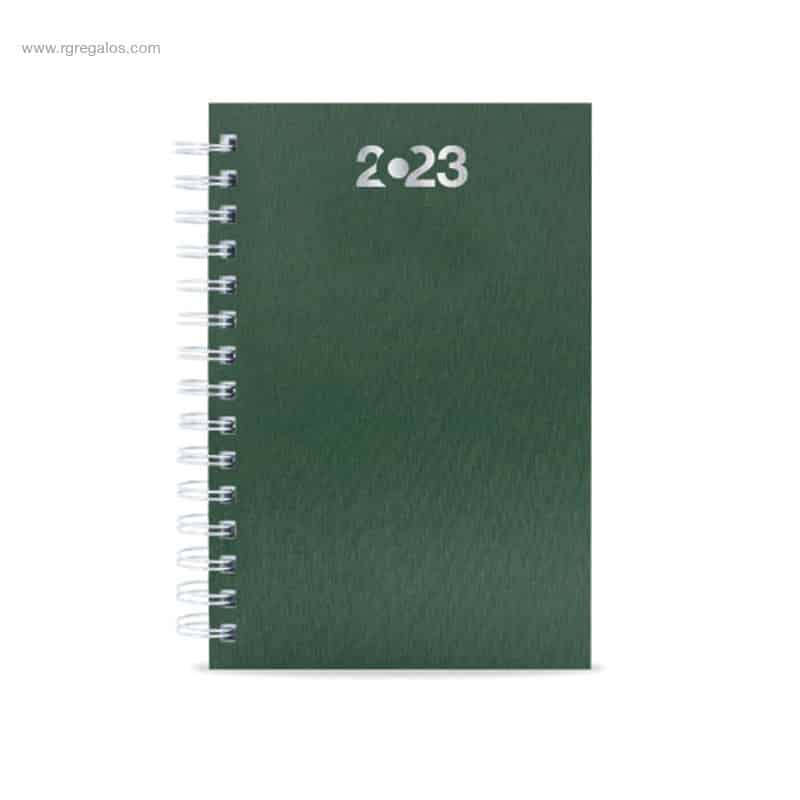 Agenda 2023 A5 metalizada verde para regalo de empresa navideño