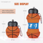 Botella plegable pelota de baloncesto medidas rg regalos publicitarios