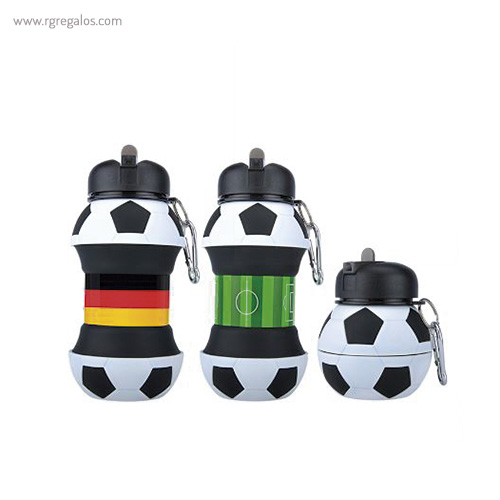 Botella plegable pelota de fútbol banderas - RG regalos promocionales