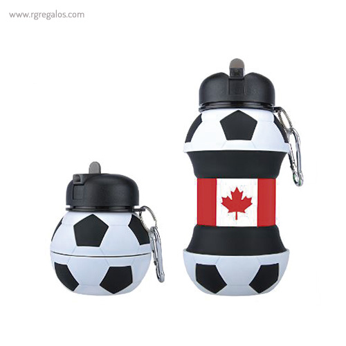 Botella plegable pelota de fútbol canada- RG regalos promocionales