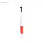 Bolígrafo 4 colores personalizado rojo