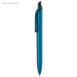 Bolígrafo colores metalizados azul claro lateral rg regalos publicitarios