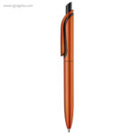 Bolígrafo colores metalizados naranja lateral rg regalos publicitarios