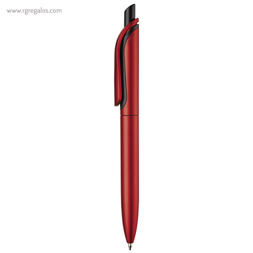 Bolígrafo colores metalizados rojo lateral rg regalos publicitarios