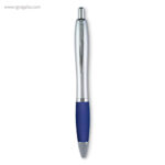 Bolígrafo con cuerpo satinado puntera azul marino rg regalos publicitarios