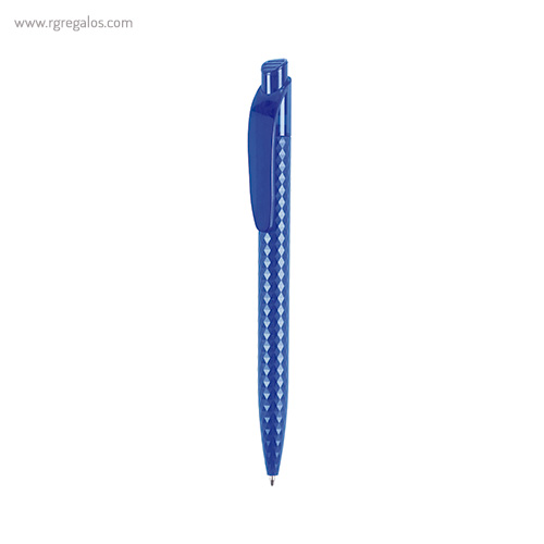 Bolígrafo de cuerpo rombos azul rg regalos publicitarios