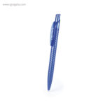 Bolígrafo de cuerpo rombos azul logo rg regalos publicitarios